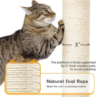 170cm Multi-Level Cat Tree Tower – Cat Condo Activity Center with Sisal Scratching Posts, Hammock, Ladder & Perches – Tall Cat Climbing House for Indoor Cats