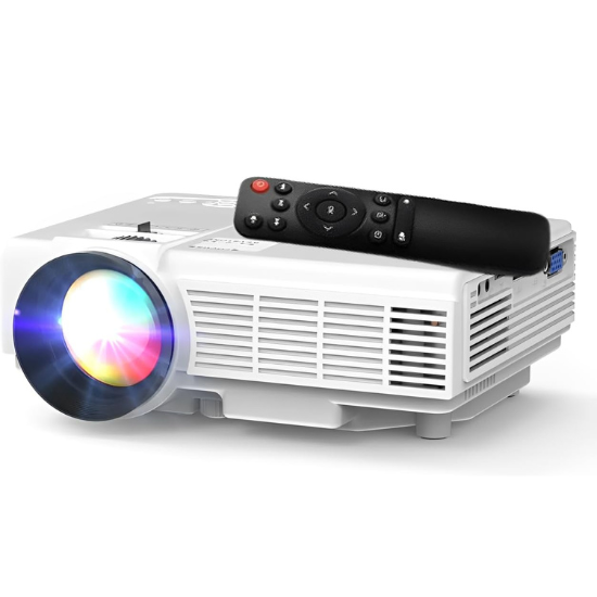 Bluetooth 1080P Projector, Native 1080P Compatible with PS5, USB, iOS, Android Mirroring, Fire HDMI, 120 ansi Brightness, LED Video Projector with 160" Display for Home Theater