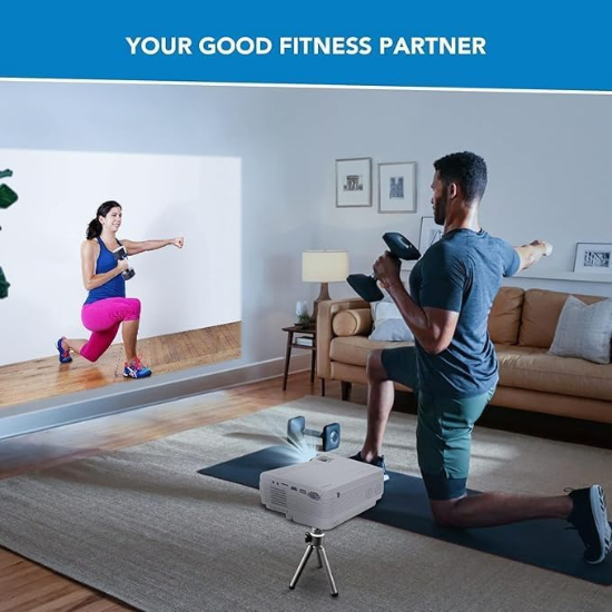 Bluetooth 1080P Projector, Native 1080P Compatible with PS5, USB, iOS, Android Mirroring, Fire HDMI, 120 ansi Brightness, LED Video Projector with 160" Display for Home Theater