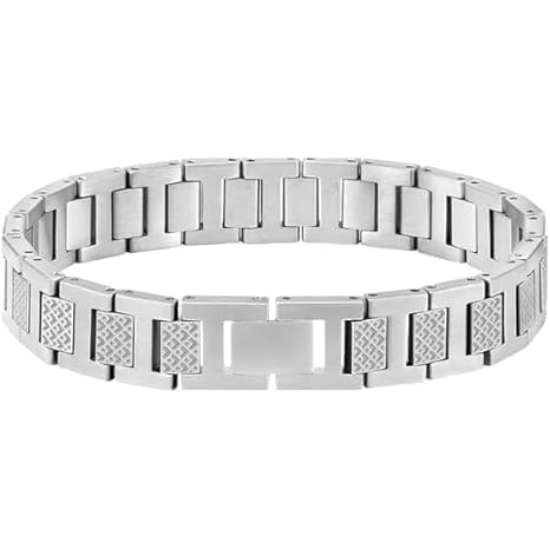 Men’s Stainless Steel Chain Bracelet – Durable Jointed Link Design, Fashion Jewelry for Men, Rust Resistant & Comfortable Fit