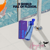 Flavored Water Bottle 22oz (650ml) with Straw & 5 Scent Pods, Sugar-Free, Zero Calories | Reusable Sports Bottle for School, Gym & Fitness, Suitable for Carbonation (Blue)